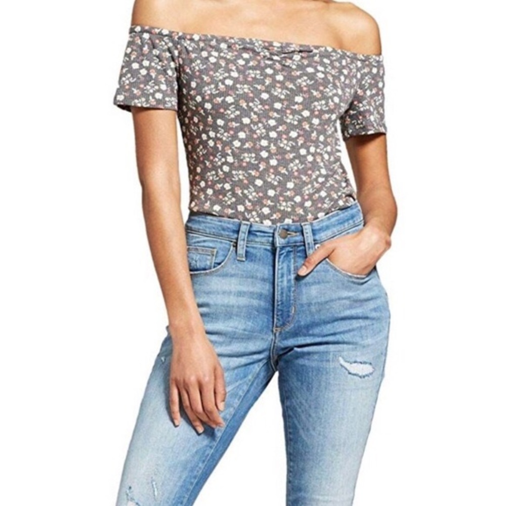 Floral Off the Shoulder Crop Top